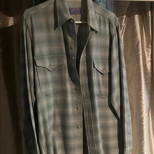 1960’s - Vintage Pendleton Wool Plaid Board Shirt Button Front 15.5 USA | Size M